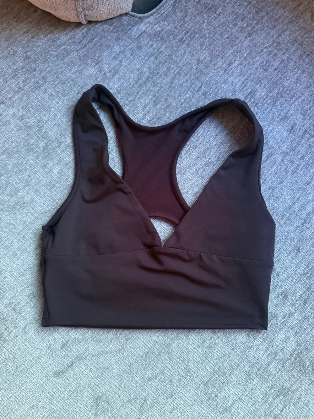 Amazon Black V-Neck Racerback Sports Bra